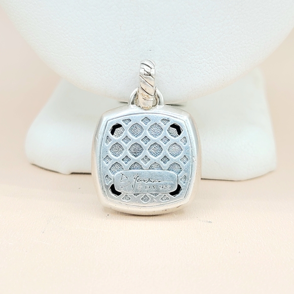 David Yurman Albion 17mm Black Onyx Diamond Pendant Enhancer - Picture 6 of 8